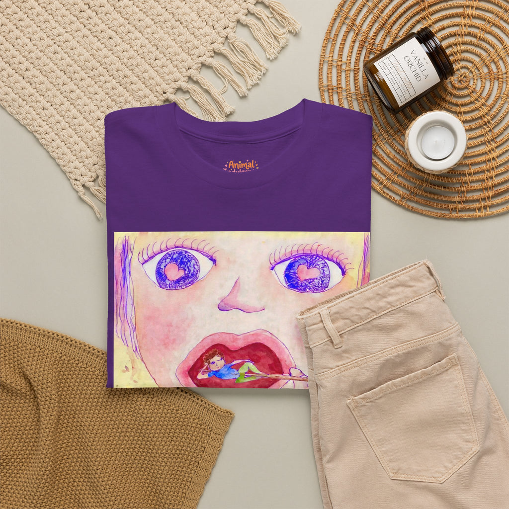 Born to be a baby girl, forced to be big dog-  Colorful Surf Graphic T-shirt