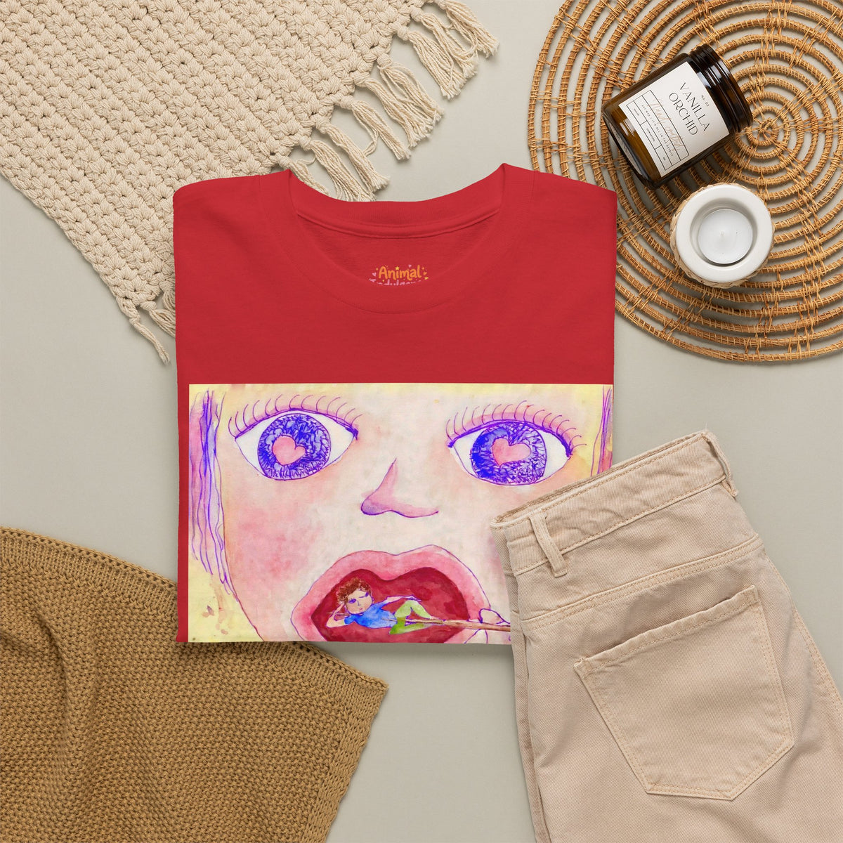 Born to be a baby girl, forced to be big dog-  Colorful Surf Graphic T-shirt
