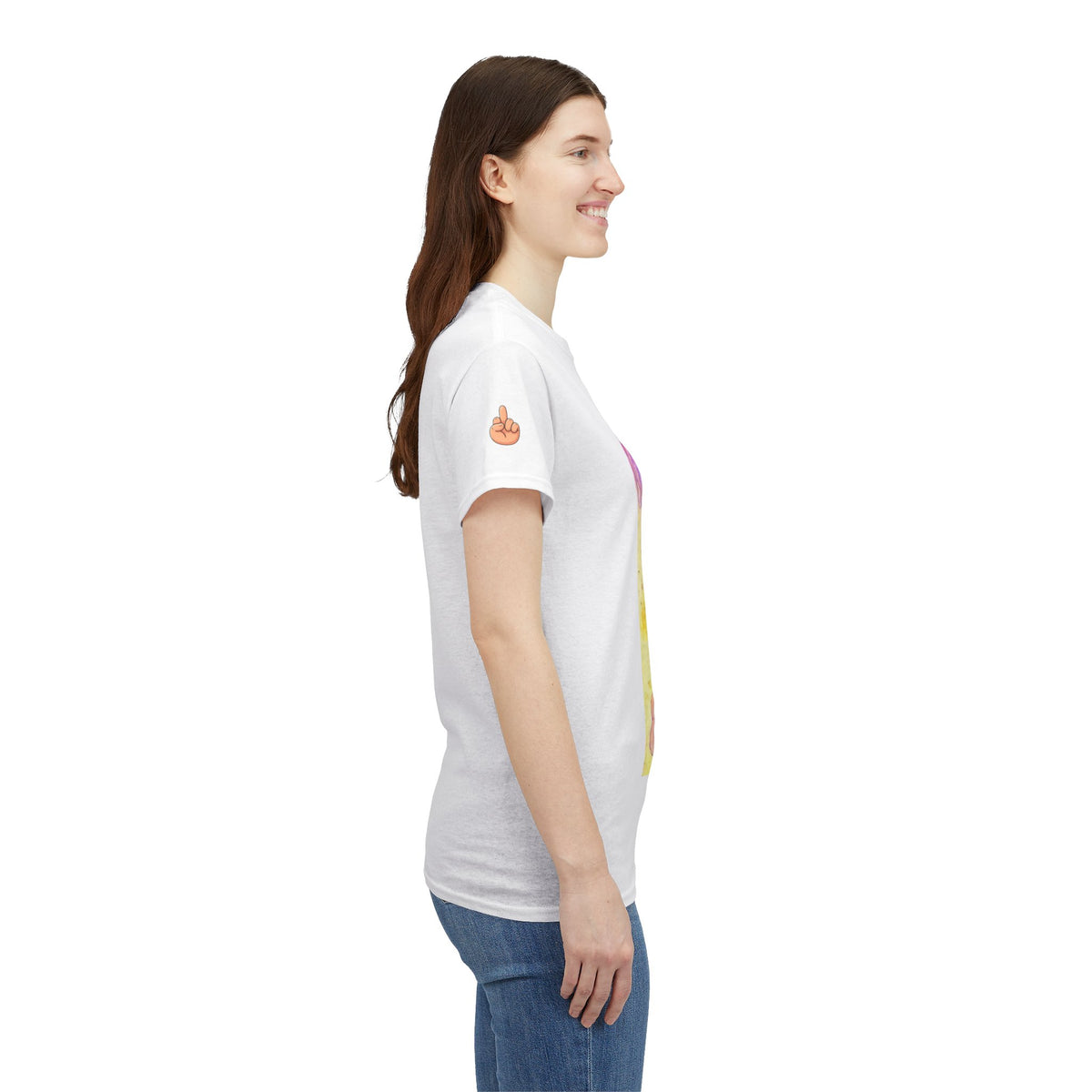 Born to be a baby girl, forced to be big dog-  Colorful Surf Graphic T-shirt