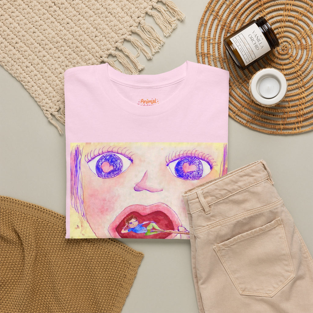 Born to be a baby girl, forced to be big dog-  Colorful Surf Graphic T-shirt